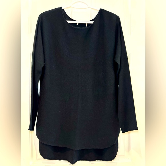 Philosophy Republic Hi-Low Scoop Neck Tunic Sweater – Black – Size M - Picture 8 of 11